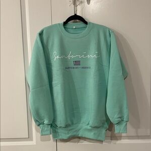 Never worn Mint Green Sweater size S Santorini Greece